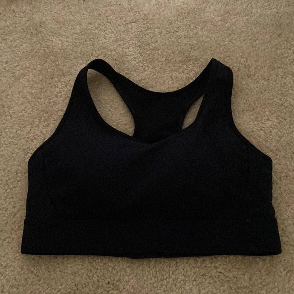 Zyia molded cup black ribbed sports bra.  Great condition